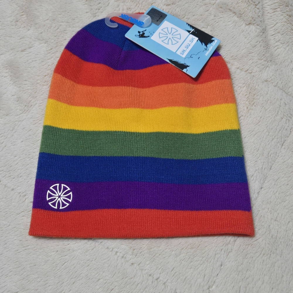 SN.SU.SK Rainbow Beanie Cap Hat NEW